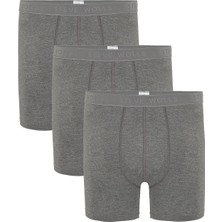 Steve Wolls Erkek Gri 3’lü Uzun Paça Bambu Boxer - 25201