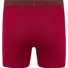 Steve Wolls Erkek Bordo 3’lü Uzun Paça Bambu Boxer - 25201