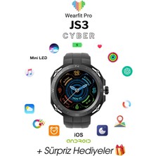 Wearfit Pro Js3 Cyber Hk4 Hero Akıllı Saat Yuvarlak Model 1.33 Inç 37MM Miniled Ekran Akıllı Kol Saati