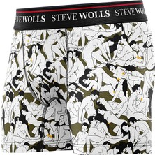 Steve Wolls Erkek Kadın Erkek Desenli Tekli Dijital Baskı Boxer - 1037