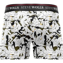Steve Wolls Erkek Kadın Erkek Desenli Tekli Dijital Baskı Boxer - 1037