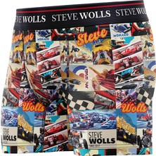 Steve Wolls Erkek F1 Desenli Tekli Dijital Baskı Boxer - 1043