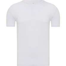 Erkek Beyaz 4’lü Yuvarlak Yaka Bambu T-Shirt - 33502