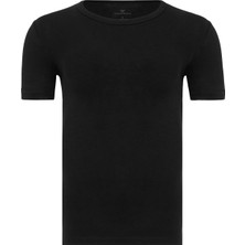 Erkek Siyah 2’li Yuvarlak Yaka Bambu T-Shirt - 33501