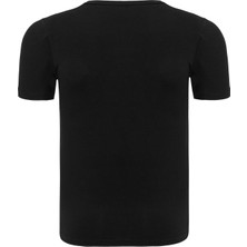 Erkek Siyah 2’li Yuvarlak Yaka Bambu T-Shirt - 33501