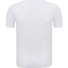 Erkek Beyaz 4’lü V Yaka Bambu T-Shirt - 33602
