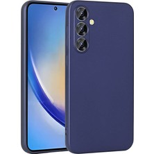 Ekılıf Samsung Galaxy A55 Kılıf Mat Soft Premier Silikon Kapak - Lacivert