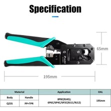 Proskit CP-376CN 6p/8p RJ11/RJ12/RJ45 Cat5 Cat6 Konnektör Sıkma Pensesi