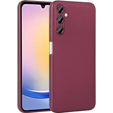 Ekılıf Samsung Galaxy A25 - Kılıf Mat Soft Premier Silikon Kapak - Mürdüm