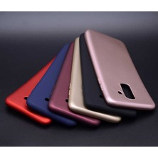 noktaks - Samsung Galaxy J8 - Kılıf Mat Soft Premier Silikon Kapak - Lacivert