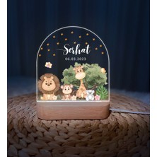 Vera Kids  Ahşap Gece Lambası ,Yeni Doğan  Çocuk Odası Gece Lambası