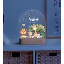 Vera Kids  Ahşap Gece Lambası ,Yeni Doğan  Çocuk Odası Gece Lambası