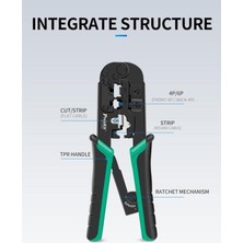 Proskit CP-376TR 4p/6p/8p RJ11/RJ12/RJ45 Cat5 Cat6 Konnektör Sıkma Pensesi