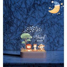 Vera Kids Hoş Geldin  Ahşap Gece Lambası ,Kişiye Özel Çocuk Gece Lambası