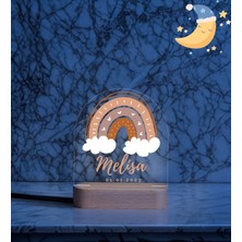 Vera Kids Bekbekler Için Ahşap Gece Lambası ,Yeni Doğan  Çocuk Odası Gece Lambası