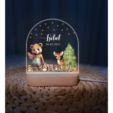 Vera Kids  Ahşap Gece Lambası ,Yeni Doğan  Çocuk Odası Gece Lambası