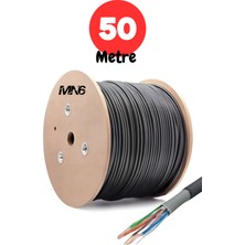 Mn6 M5X 50 Metre Internet Kablosu/cat6 Iki Kat Korumalı/iç ve Dış Mekan Uyumlu/internet Bağlantı Kablosu