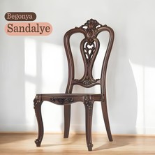 Badem10 Begonya Sert Plastik Ahşap Koltuk Bahçe Balkon Mutfak Yemek Masası Sandalyesi