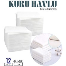 Etexy Tek Kullanımlık Kuru Havlu Çok Amaçlı 40 cm x 80 cm x 12 Adet