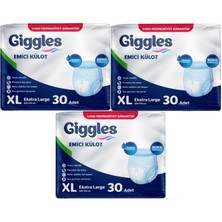 Giggles Hasta Bezi Yetişkin Emici Külot Ekstra Büyük (Xl) 90 Adet (3pk*30)