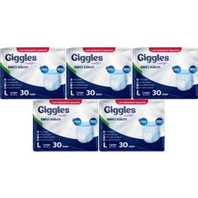 Giggles Hasta Bezi Yetişkin Emici Külot L-Büyük 150 Adet (5pk*30)