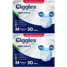 Giggles Hasta Bezi Yetişkin Emici Külot M-Orta 60 Adet (2pk*30)