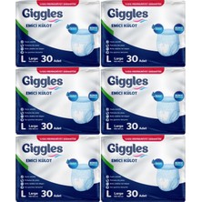 Giggles Hasta Bezi Yetişkin Emici Külot L-Büyük 180 Adet (6pk*30)