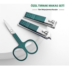 Hymark 6 Parça Deri Çantalı Manikür Pedikür Özel Tırnak Makası Seti