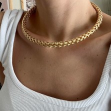 Alice İsstanbul Gold Hasır Choker Kolye