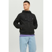 Jjebasıc Softshell Hood Noos 12236300 Siyah