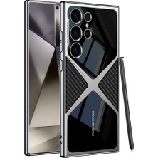 Ekılıf Samsung Galaxy S24 Ultra Kılıf Ultra Ince Kamera Korumalı Pc + Deri Arka Yüzey X-Pro Kapak