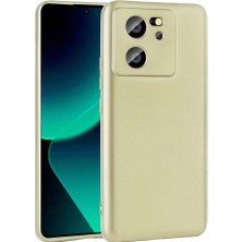 noktaks - Xiaomi Mi 13T - Kılıf Mat Soft Premier Silikon Kapak - Gold - T29537