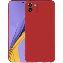 noktaks - Samsung Galaxy A03 - Kılıf Mat Soft Premier Silikon Kapak - Kırmızı - T24172