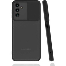 Kilifolsun Samsung Galaxy A13 5g Kılıf Slayt Sürgülü Arkası Buzlu Lensi Kapak Siyah