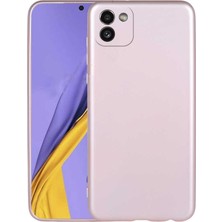 Kilifolsun Samsung Galaxy A03 Kılıf Mat Soft Premier Silikon Kapak Rose Gold