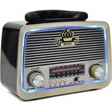 301 Şarjlı Nostaljik Görünümlü Radyo Bluetoothlu Mp3 Çalar Radyo Müzik Kutusu ( Açık Kahve )