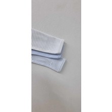 Sweet Cotton Uzun Kollu 3'lü Body Pamuklu Çizgili Çıtçıtlı Zıbın Mavi