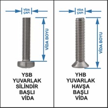 Eğiteklab 25 Adet M3X8 mm Yhb (Yuvarlak Havşa Başlı) Vida