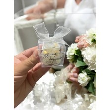 Özel Düğün Mika Kutulu Lüks Mini Altın Detaylı Mini Bubble Mum 10 Adet Söz Nişan Kına Nikah Şekeri Hediyelik