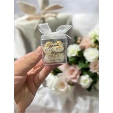 Özel Düğün Mika Kutulu Lüks Mini Altın Detaylı Mini Bubble Mum 10 Adet Söz Nişan Kına Nikah Şekeri Hediyelik