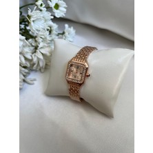 Retro Vintage Minimal Kare Kasa Roma Rakamlı Çelik Kadın Kol Saati