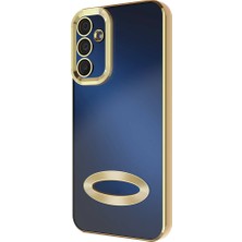 Ekılıf Samsung Galaxy A15 Kılıf Kamera Korumalı Logo Gösteren Omega Kapak - Rose Gold