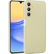 Ekılıf Samsung Galaxy A15 Kılıf Mat Soft Premier Silikon Kapak - Gold