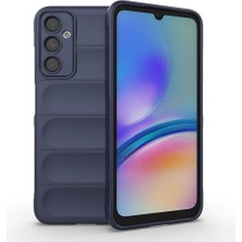 Ekılıf Samsung Galaxy A05S Kılıf Esnek Tpu Oyuklu Arka Yüzey Tasarımlı Etnik Silikon Kapak - Lacivert