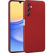 Ekılıf Samsung Galaxy A15 Kılıf Mat Soft Premier Silikon Kapak - Kırmızı