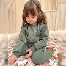 Bebeğime Çorap Çocuk Bisiklet Yaka Alt-Üst Eşofman Takımı - Üç Iplik Şardonlu