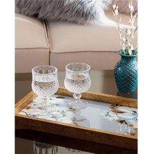 English Home Georgia Cam Dekoratif Tepsi Mavi 20X35 cm