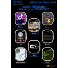 Watch Ultra HK10 Ultra 13 Wi-Fi Modelli Tiktok,oyun,gps Yapay Zeka Tüm Telefonlara Uyumludur