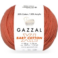 Gazzal Baby Cotton Xl El Örgü Ipi Tarçın 3454