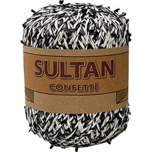 Sultan Konfetili Ip 50 Gr. 65 Mt. | Beyaz Siyah